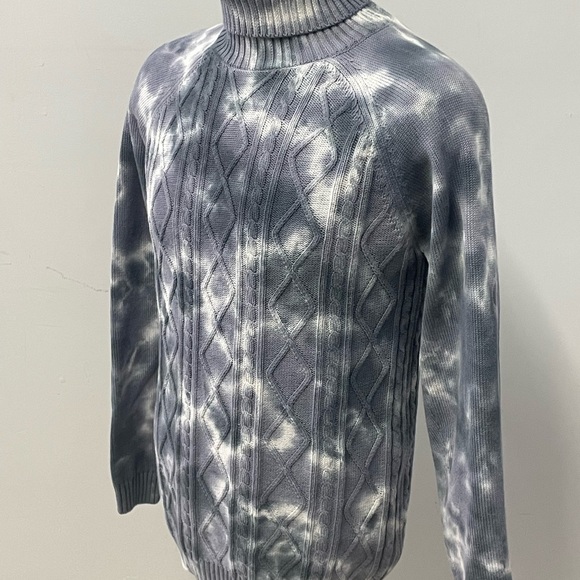 Lavane sweater turtleneck gray tye die regular fit pullover - Picture 2 of 3